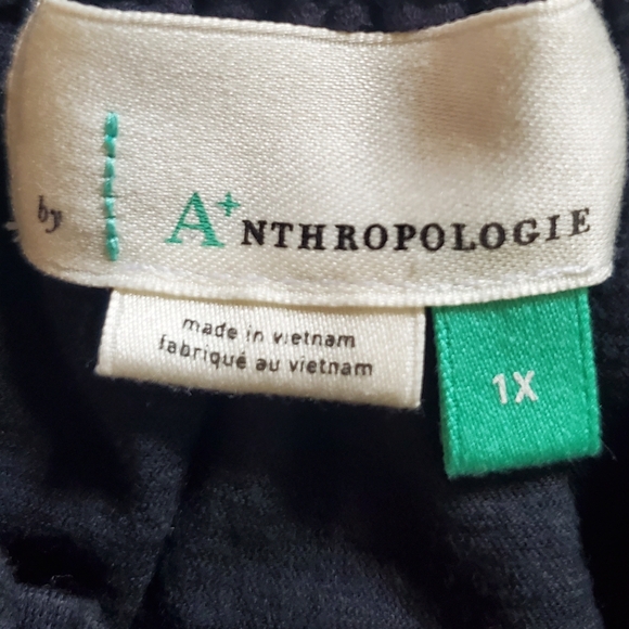 By Anthropologie "Gloria" Bell Sleeves Off Shoulder Top, size 1X, black - Picture 7 of 11